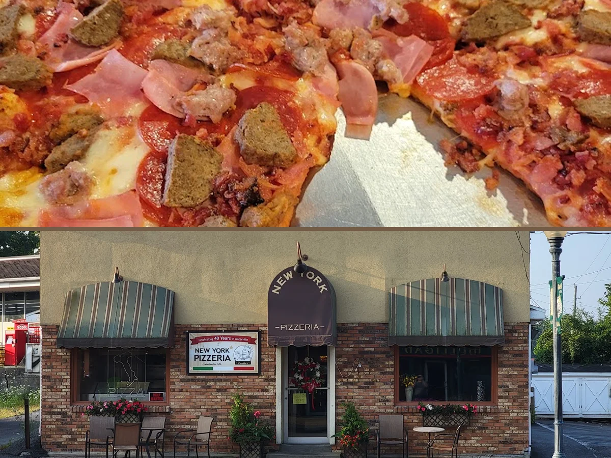 Casual pizza restaurant dining room